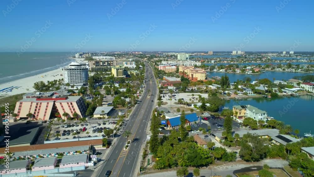 Aerial pull away shot St Petersburg Florida Aerial pull away shot St Petersburg Florida