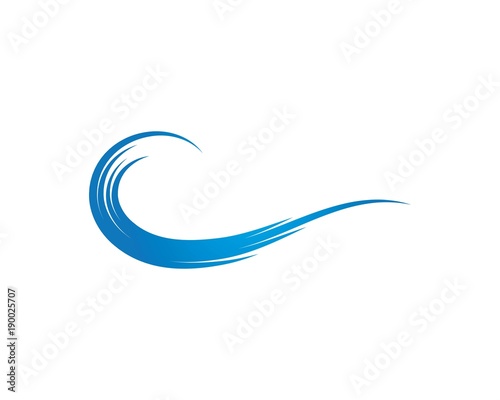 Water Wave symbol and icon Logo Template