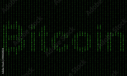 Binary code blockchain. Technology algorithm in decryption and encryption. Coding bitcoin concept.