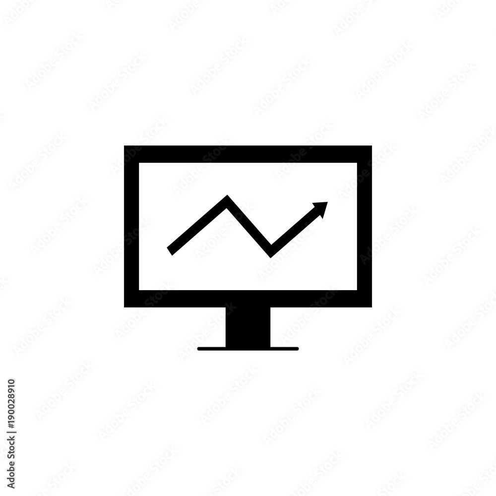 arrow on the monitor icon. Element of finance for mobile concept and web apps. Illustration icon for website design and development, app development. Premium icon arrow on the monitor icon. Element of finance for mobile concept and web apps. Illustration icon for website design and development, app development. Premium icon