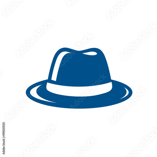 Blue Fedora Hat Illustration