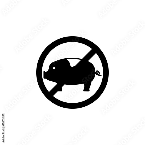 ban on pork icon. Element of religious culture icon. Premium quality graphic design icon. Signs, outline symbols collection icon for websites, web design, mobile app