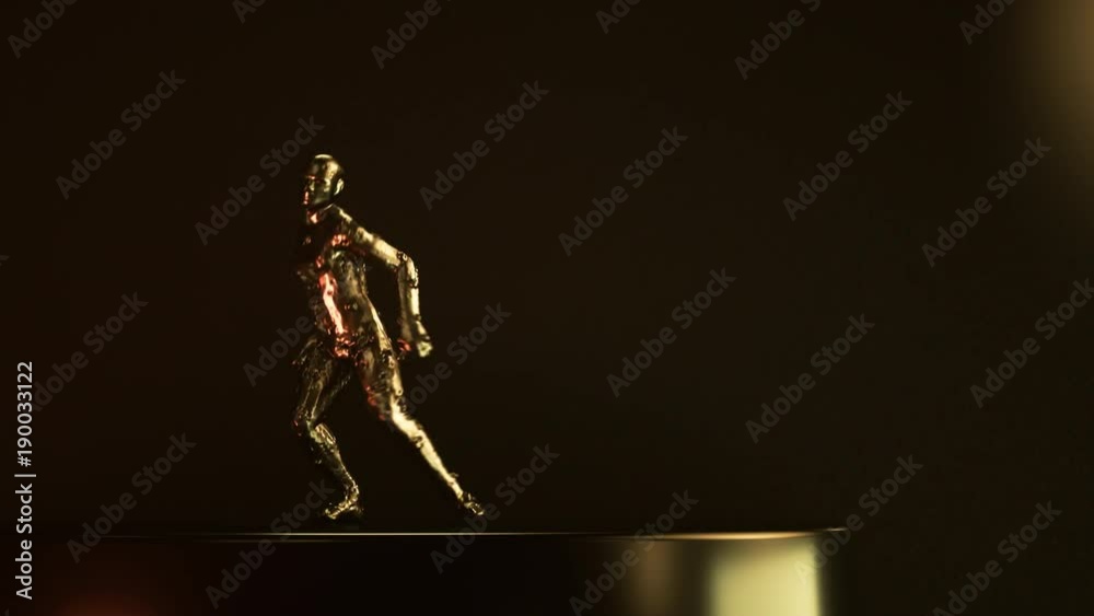 Abstract liquid metal / artificial intelligence dancing in frame. 