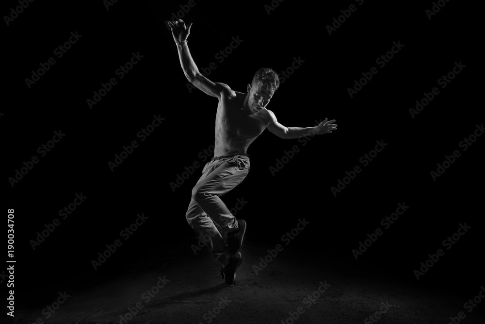 Fototapeta Sylwetka tancerza w tańcu koncepcji