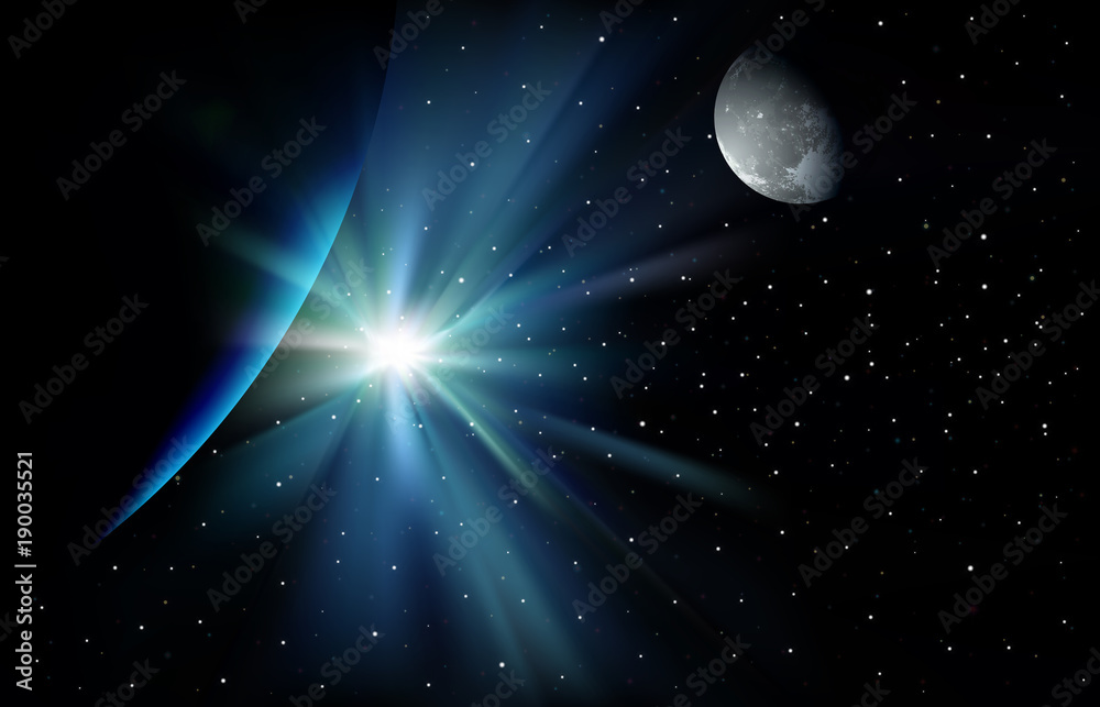 Fototapeta premium abstract space background with stars