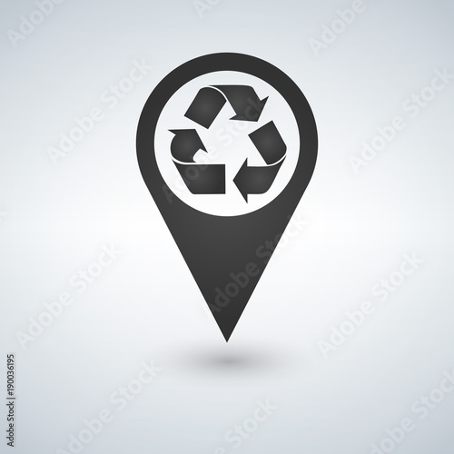 Recycle location icon. Recy...