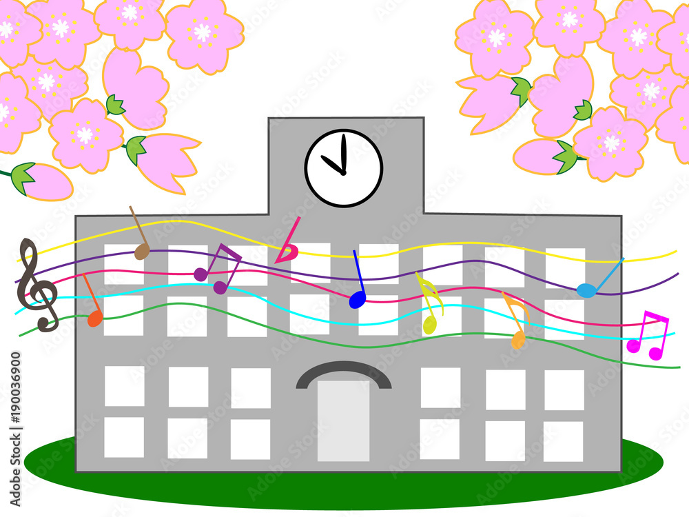 学校の卒業式や入学式の背景素材 Stock Vector Adobe Stock