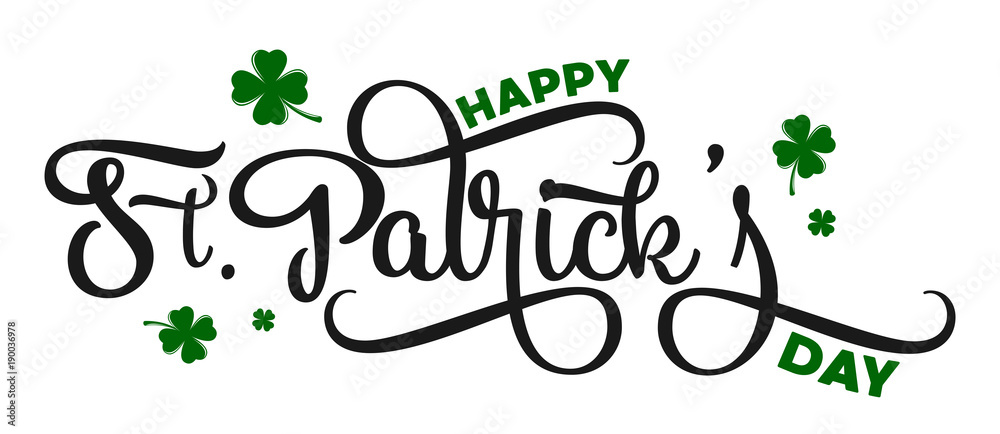 Typographic Saint Patrick's Day greeting card Typographic Saint Patrick's Day greeting card