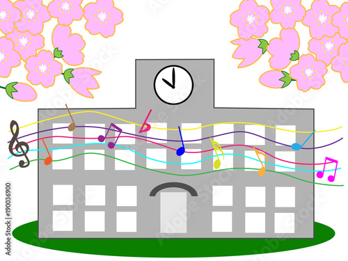 学校の卒業式や入学式の背景素材 Stock Vector Adobe Stock