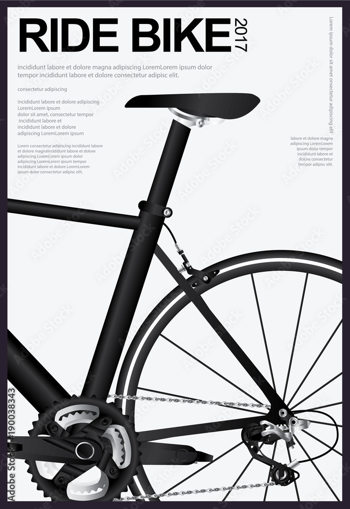 Fototapeta premium Cycling Poster Vector Illustration