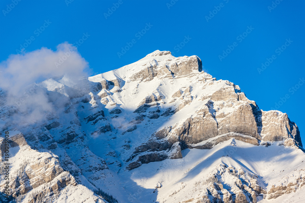 Summit of Cascade Mountain in Town of Banff, Canada