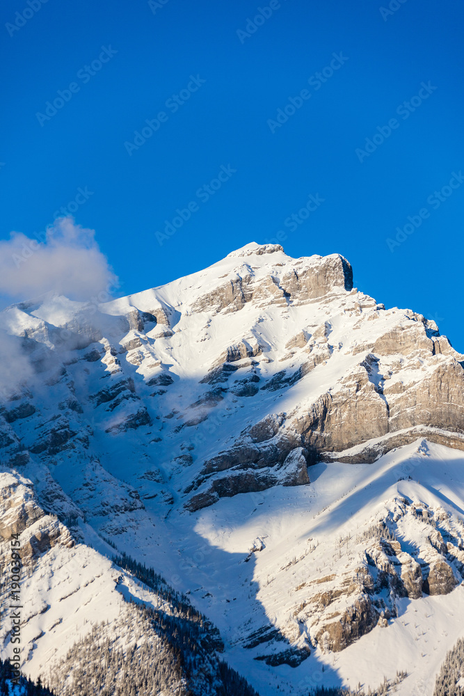 Summit of Cascade Mountain in Town of Banff, Canada