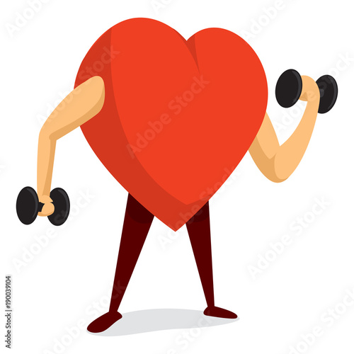 Strong heart working out training