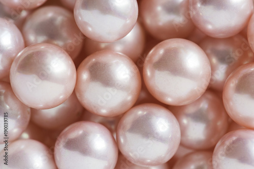 Natural pearls closeup photo
