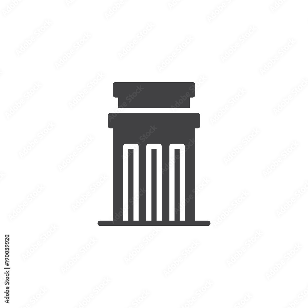 Tower building icon vector, filled flat sign, solid pictogram isolated on white. Symbol, logo illustration. Tower building icon vector, filled flat sign, solid pictogram isolated on white. Symbol, logo illustration.