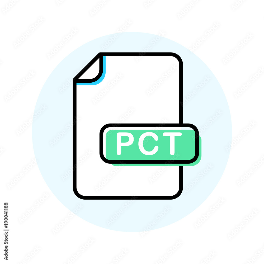PCT file format, extension color line icon