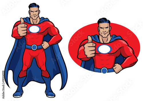 superhero thumb up