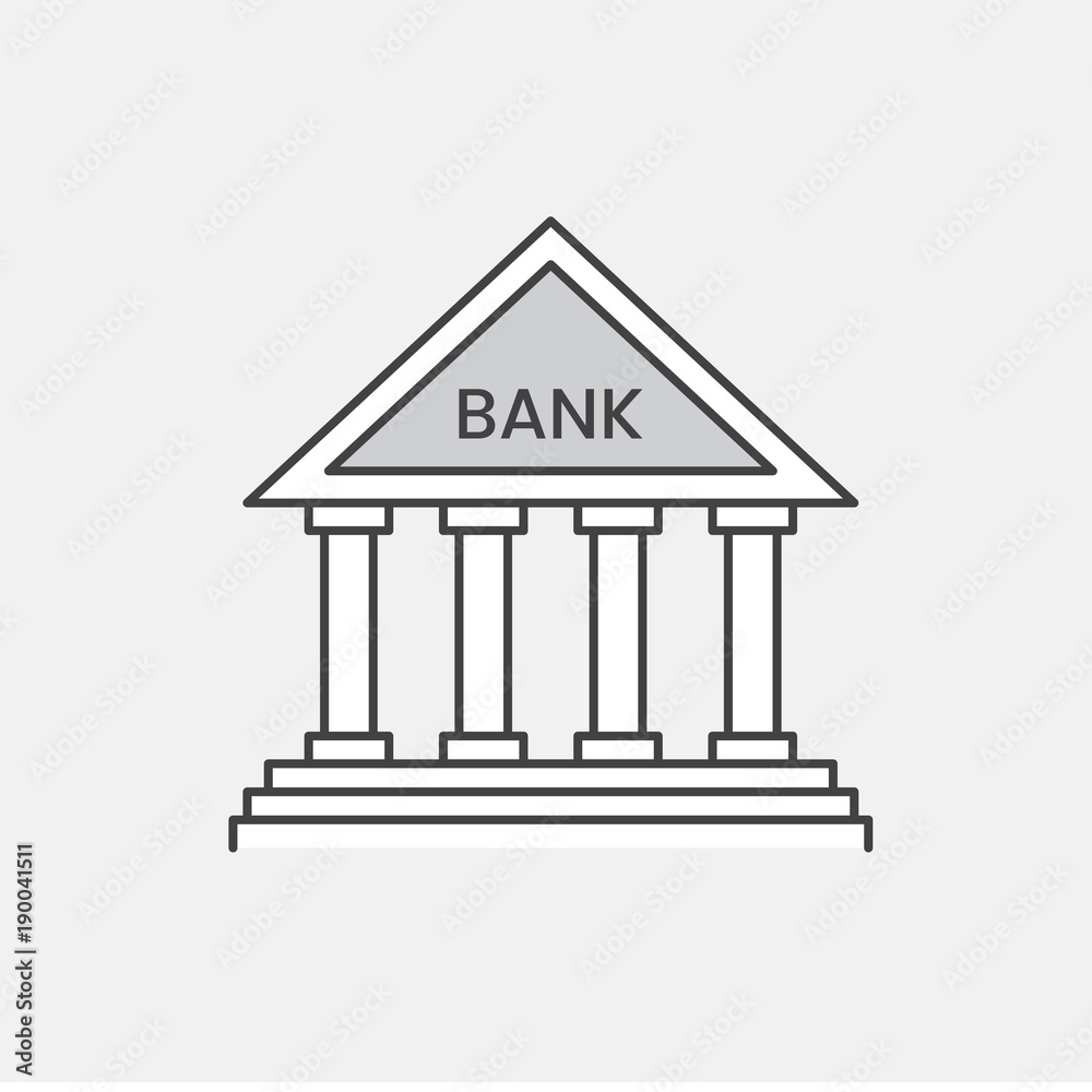 Illustration of bank icon Illustration of bank icon