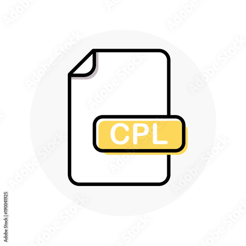 CPL file format, extension color line icon