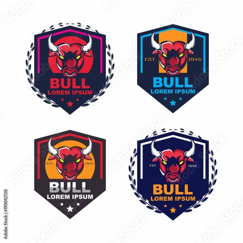 Fototapeta Naklejka Na Ścianę i Meble -  Bull logo vector