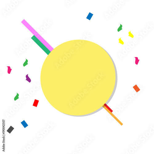 yellow circle flat with free text input