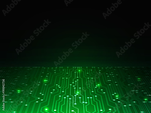 vector green high-tech motherboard background