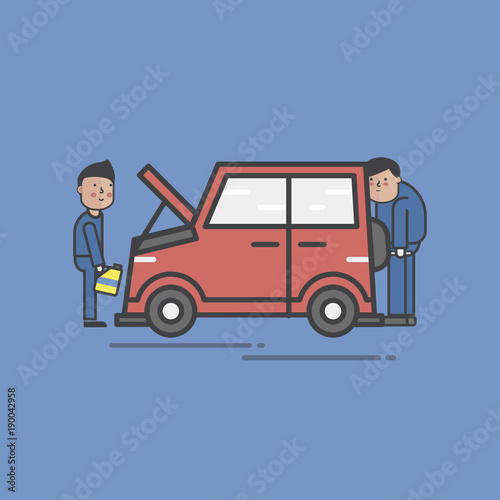 Illustration of car garage vector set © Rawpixel.com