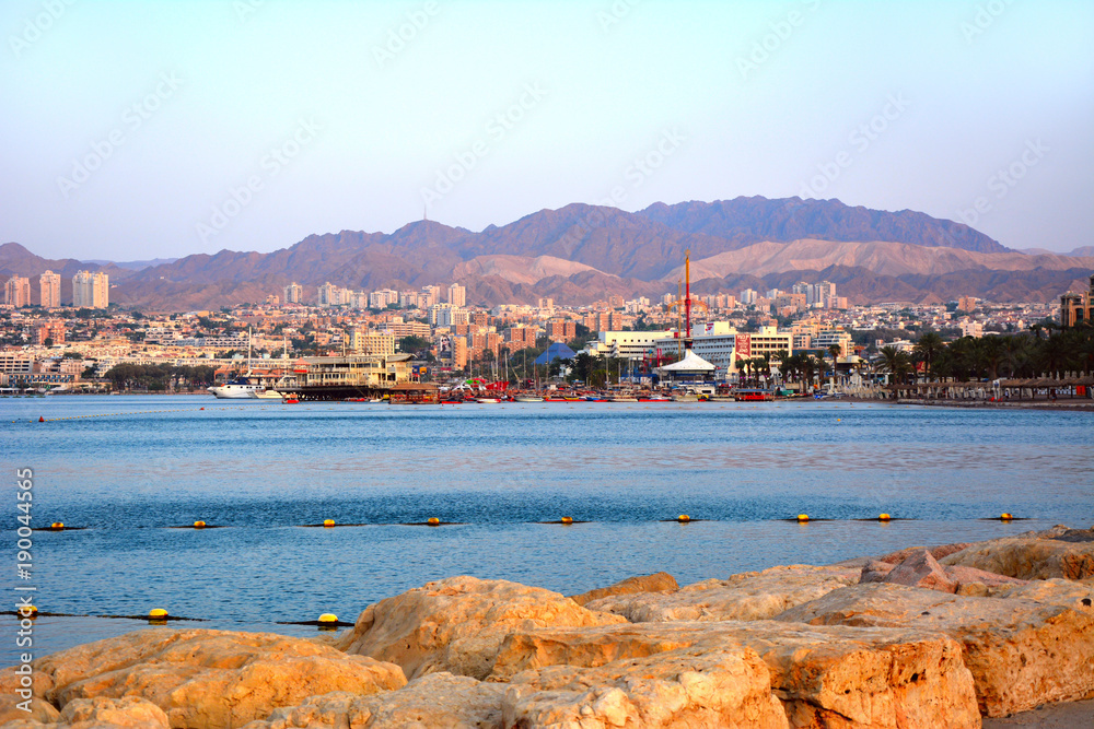 View from the sea in Eilat, Israel