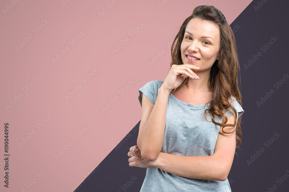 Fototapeta premium Beautiful woman smiling