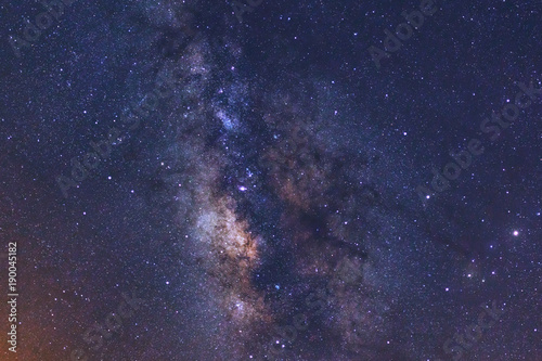 Starry night sky and milky way galaxy with stars and space dust in the universe