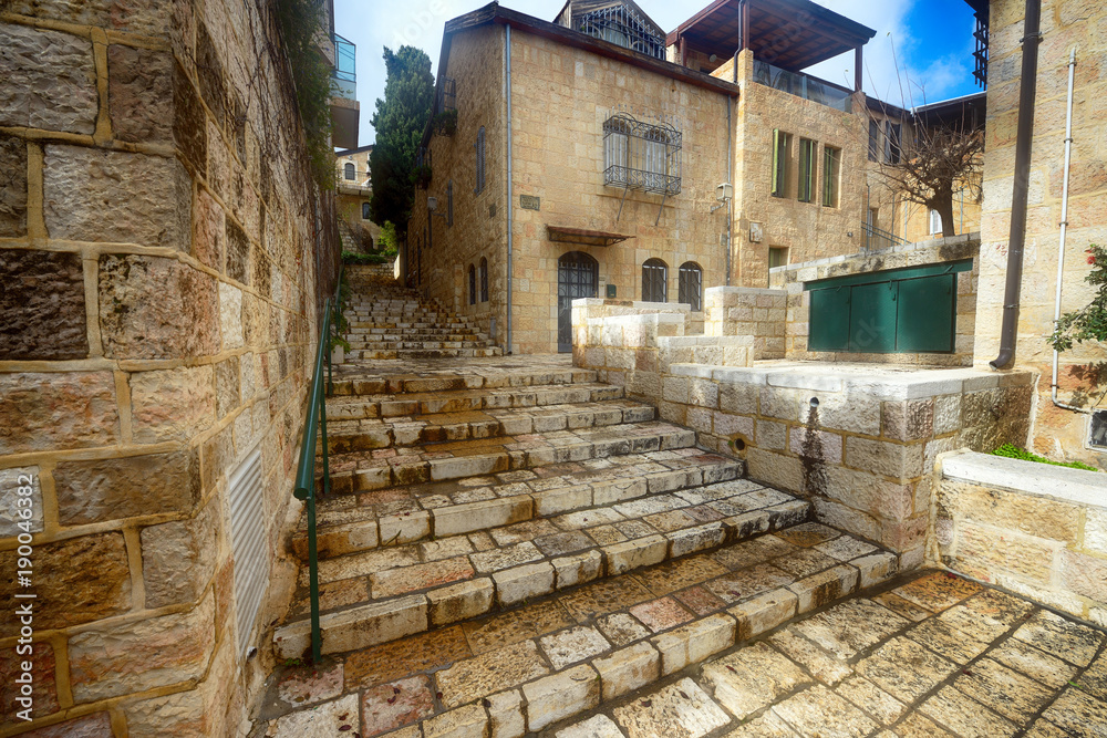 View of residental area in Jerusalem.