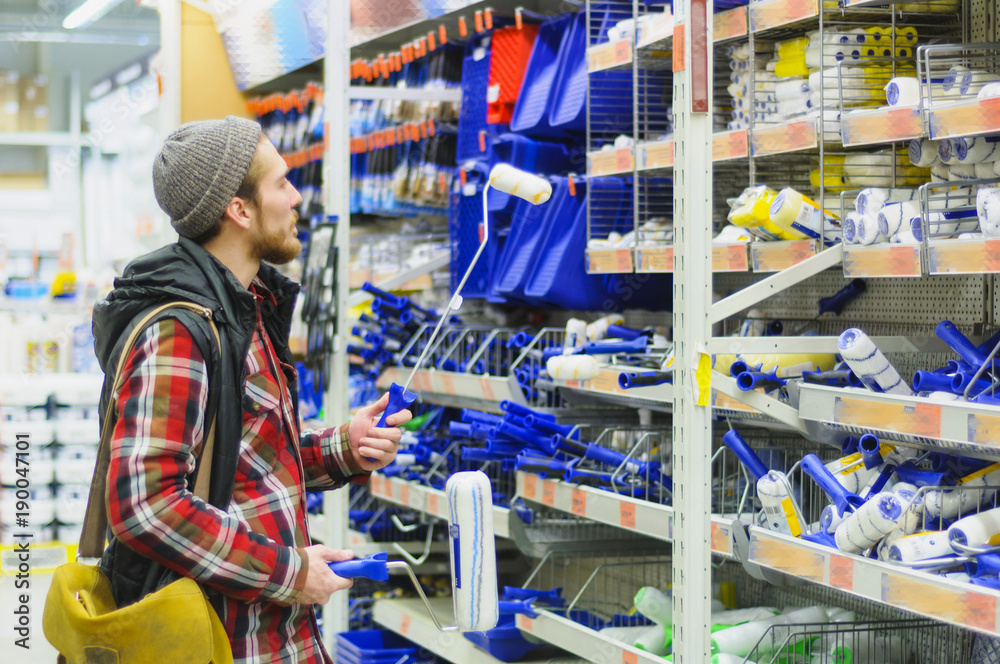 Man in a hardware store