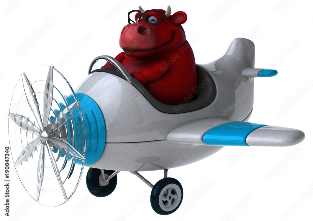 Fun red bull - 3D Illustration