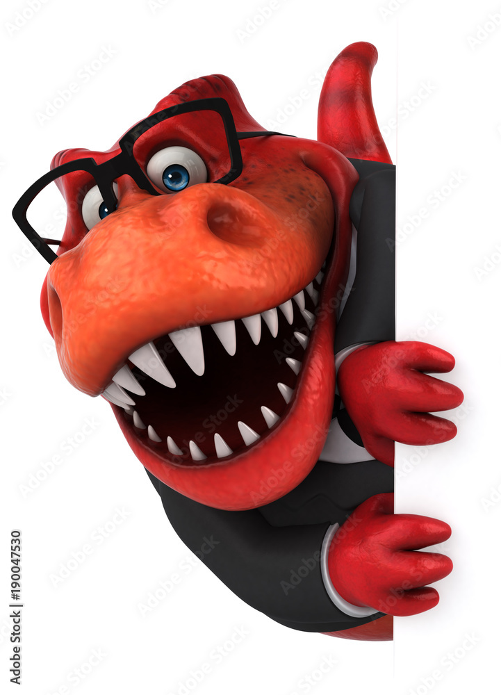 Naklejka premium Fun Trex - 3D Illustration