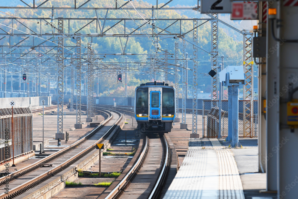 Obraz premium Running train in Japan.