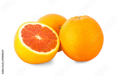 Orange fruit isolated on white