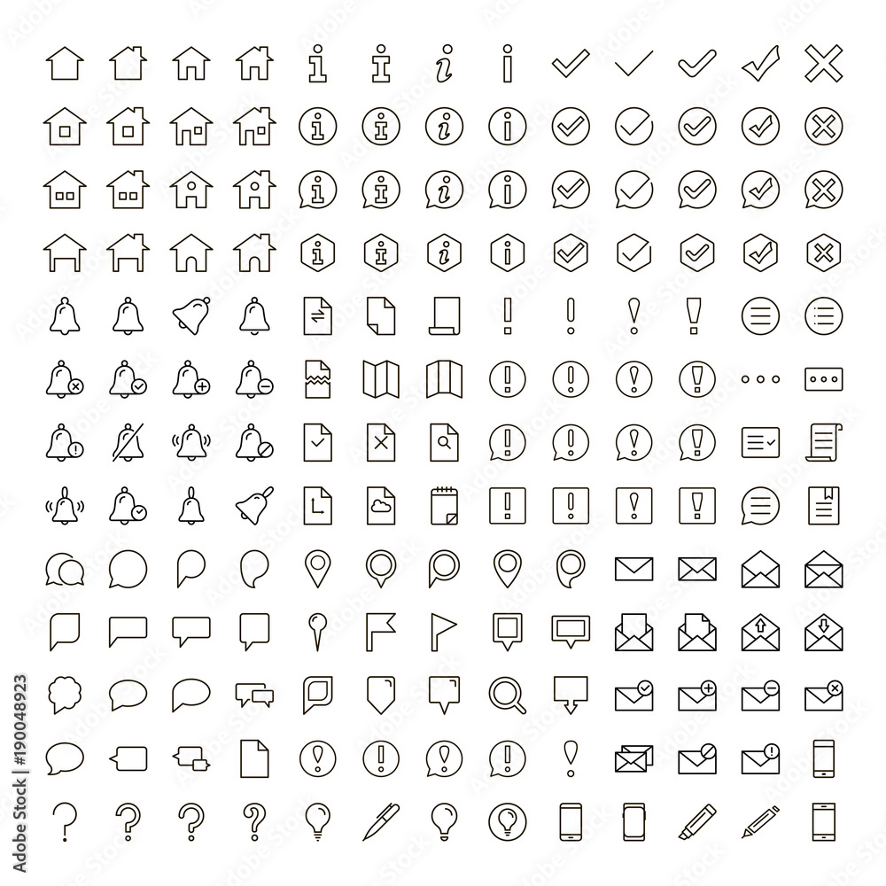 Flat line icon Flat line icon