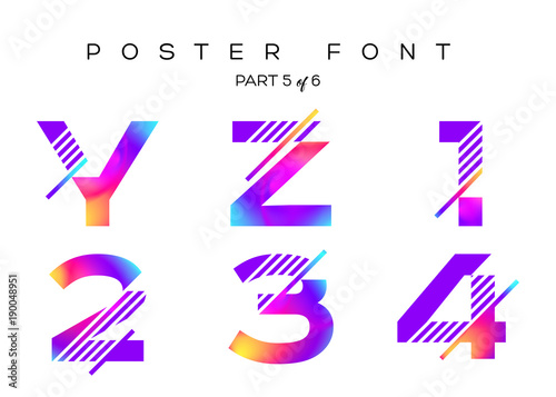 Vector Colorful Typeset. Blue, Pink, Purple Neon Colors. Liquid Bright Paint Effect. Urban Techno Type for Logo, Fashion Show, DJ Poster, Sale Banner, Music Cover. Fluorescent Multicolor Gradient.