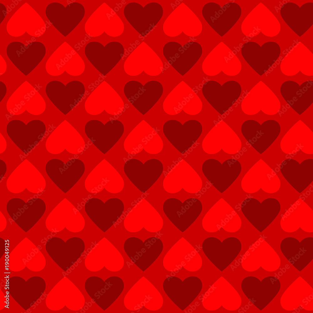 Fototapeta premium abstract red background with hearts. vector seamless pattern. valentines background. wedding background