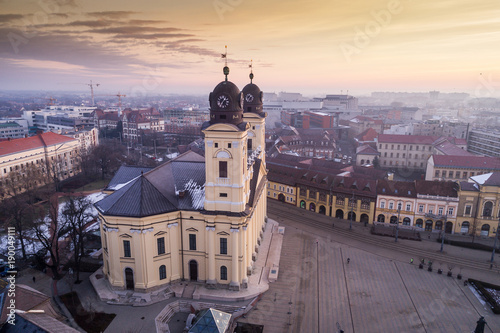 Reformed Great Church in Debrecen city, Hungary photo