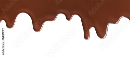 Melting Chocolate On White Background and pattern