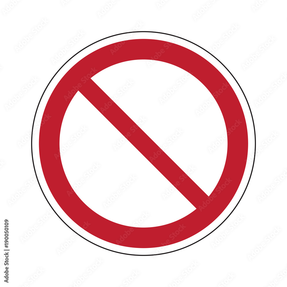 Prohibited sign Vector. Prohibited sign Vector.