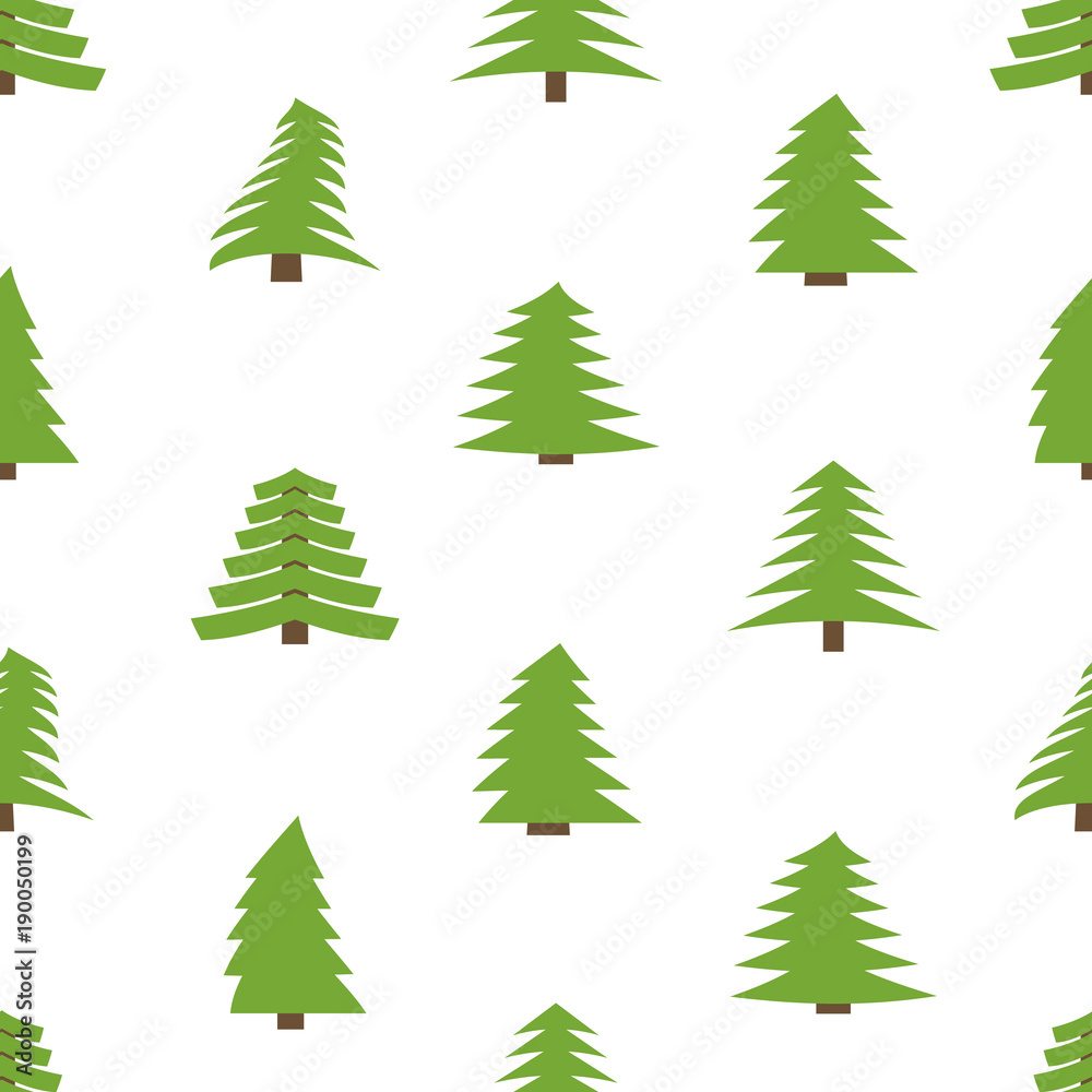 Seamless pattern with spruces on white background. Vector illustration
Seamless pattern with spruces on white background. Vector illustration