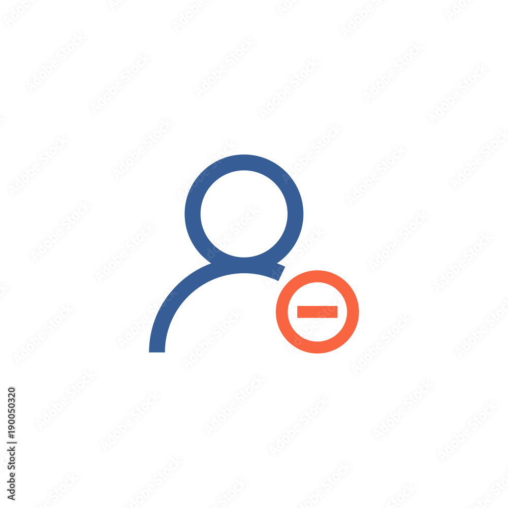 people icon in orange and blue people icon in orange and blue