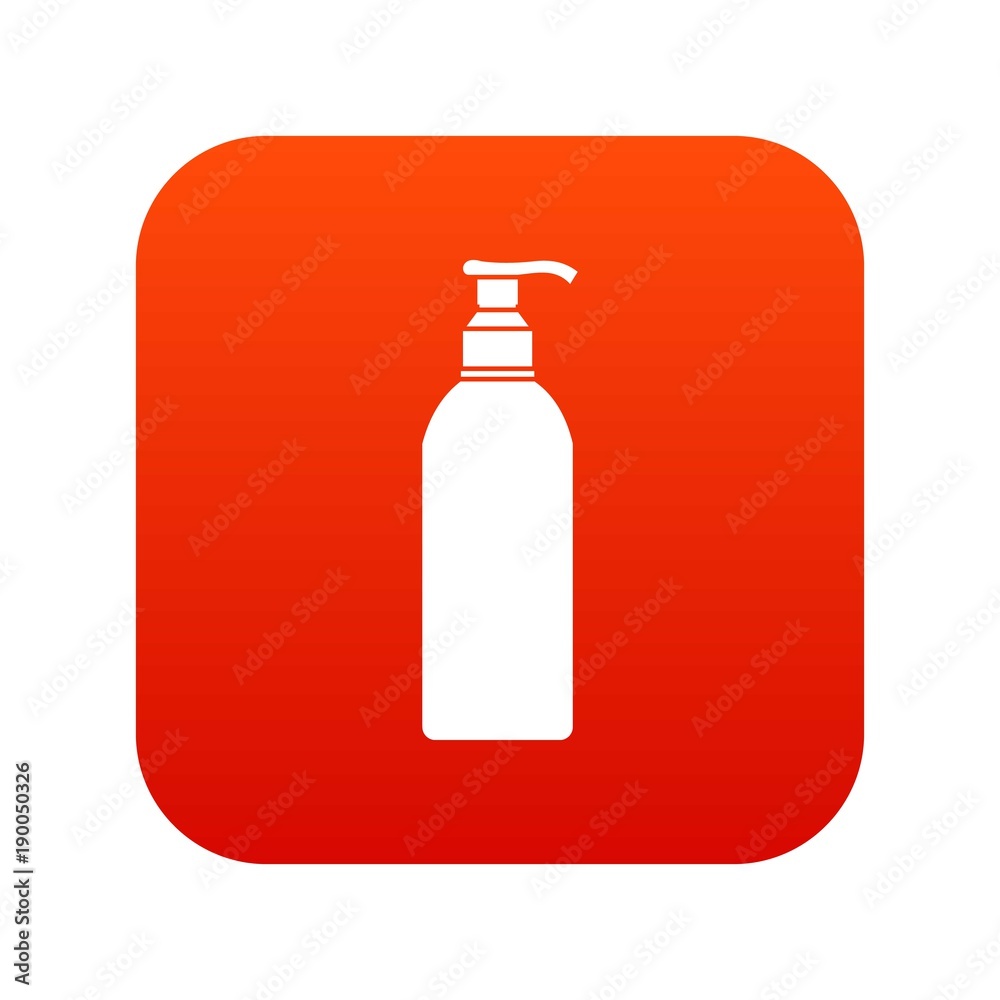 Cosmetic bottle icon digital red Cosmetic bottle icon digital red