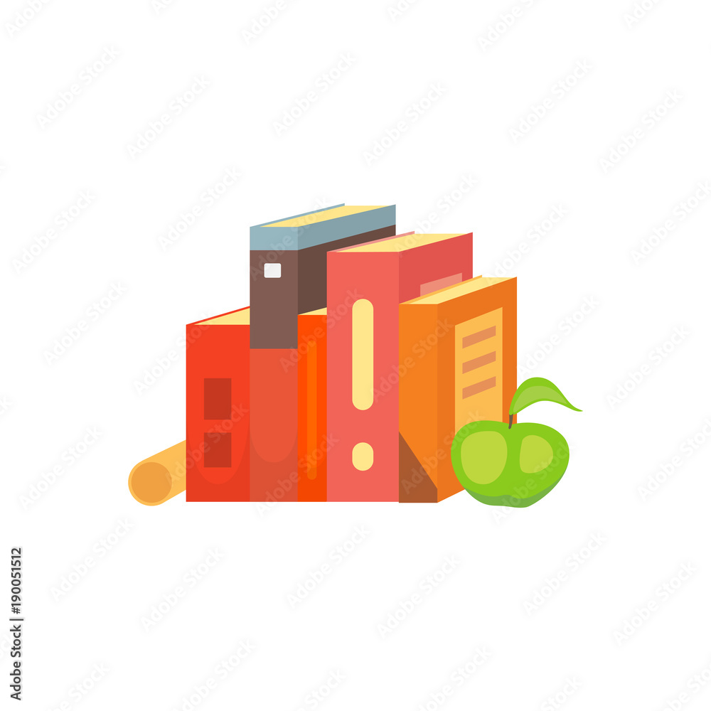 Books set in cartoon design style isolated on white background, vector illustration. Books set in cartoon design style isolated on white background, vector illustration.