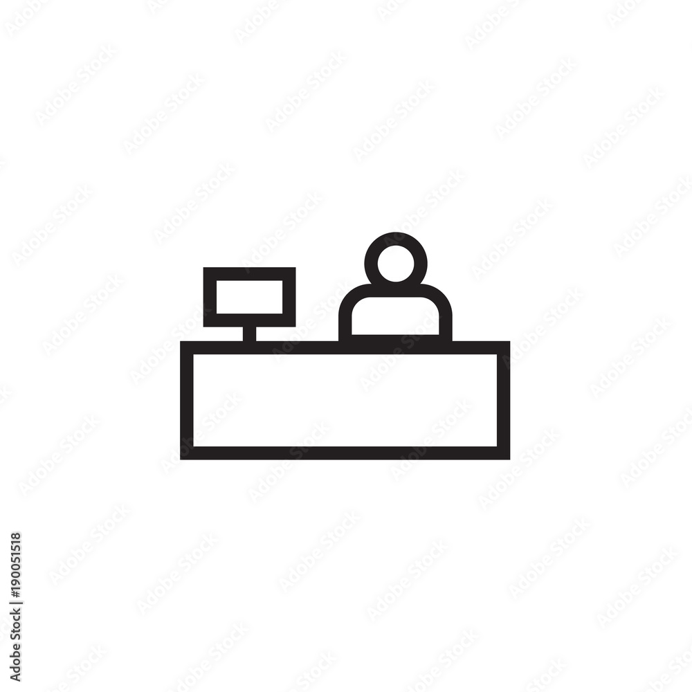 Sales booth icon Vector illustration, EPS10. Sales booth icon Vector illustration, EPS10.