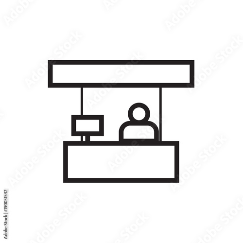 Sales booth icon Vector illustration, EPS10.