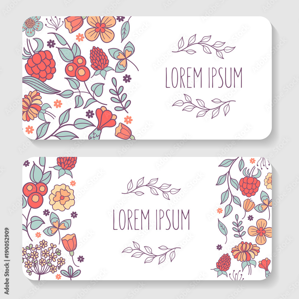 Fototapeta premium Floral frame. Vector illustration