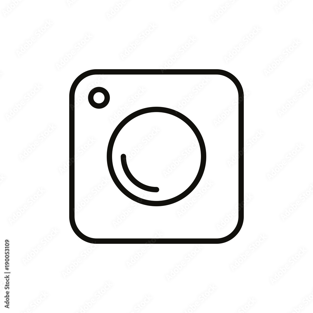 Trendy digital camera web icon - simple flat design isolated on white background, vector Trendy digital camera web icon - simple flat design isolated on white background, vector